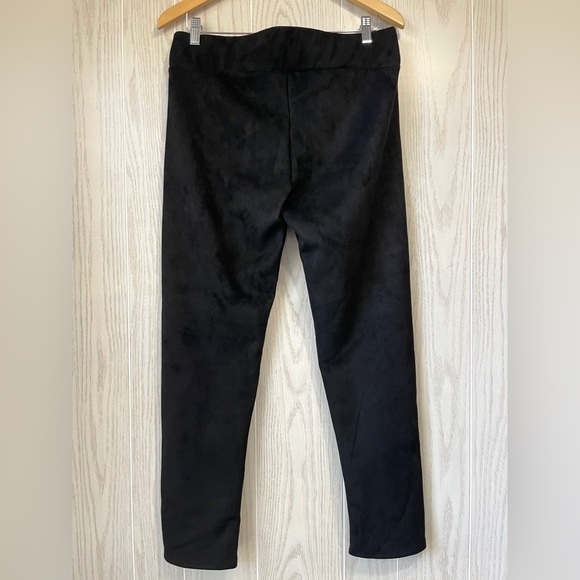 Francesca’s Black Seemed Suede Pants Size Large NWT - Picture 3 of 4